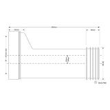 WC Anschluss 20mm Versatz Ø80 /90 DN90 L=260 – 2