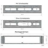 Montagerahmen mit Montageplatte für 2-5 Loch Wannenrand Armaturen – 2