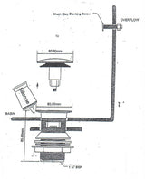 Ablaufgarnitur SATIN CHROM mit Überlauf – 2