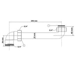 Raumsparbogen 5/4 Zoll, Ø32 mm, Baulänge 250 mm – 2