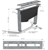 Montagegestell mit Schlauchkasten für Wannenrandarmaturen – 2