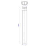 Tauchrohr Ø40 mit Quetschverschraubung 6/4" Länge 300 mm – 2