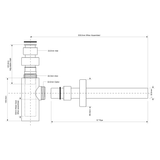 Siphon 1 1/4 Zoll in Satin Chrom für Waschbecken & Waschtisch – 2