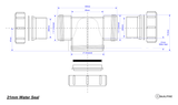 Leitungssiphon DN40 in T-Form – 2