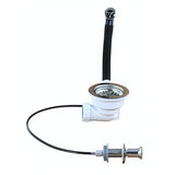 Spülenventil m. Bowdenzug und Überlauf Ø114mm, 6/4", Druck-Zug-Funktion – 1