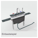 Universal-Montageblock für 2- bis 5-Loch Wannenrandarmaturen – 1