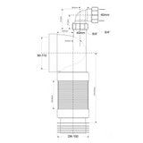 Flex WC-Anschluss DN100, Länge ausziehbar 215-415 mm, Ø40 mm Zulauf – 2