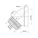 WC Anschlussstück Winkel 45° Ø90 / 110, DN100, L=190 mm – 2