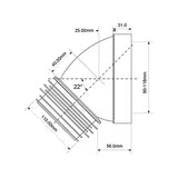 WC Anschlussstück Winkel 22° Ø90 / 110, DN100, L=155 mm – 2