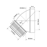 WC Anschlussstück Winkel 14° Ø90 / 110, DN100, L=140 mm – 2