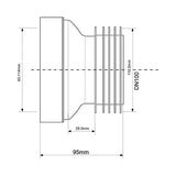 WC Anschlussstück DN100 L= 95 mm – 2