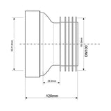 WC Anschlussstück DN100 L= 120 mm – 2