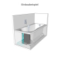 Preview: Einbaubeispiel der Wannenrand Schlauchbox mit Handbrause an der Badewanne