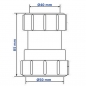 Preview: Rohrverbinder Ø40 auf 50mm