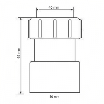 Verbindung Fitting 32/40 mm auf HT Ø50