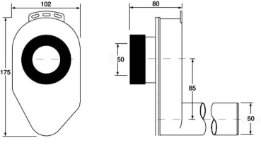 Urinal Siphon Ablauf Horizontal