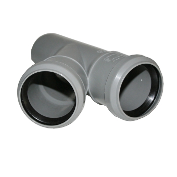 Preview: HT Einfachabzweig DN 50x50 - 45° Schwerentflambar B1