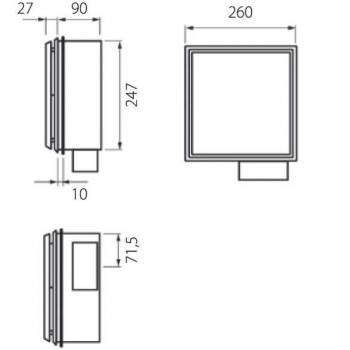 Preview: Einbaukasten für Vorwandinstallation mit Belüftungsventil DN 50