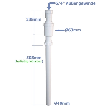 vertikale Siphon