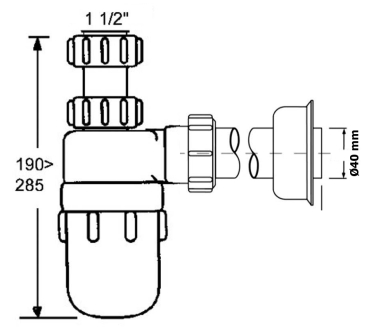 Flaschensiphon 6/4"