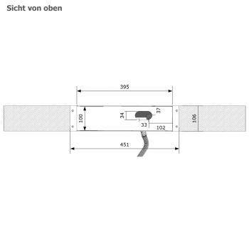 Schlauchbox zur Fliesenrandmontage für Badarmaturen