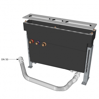 Preview: Montagegestell mit Schlauchkasten für Fliesenrandmontage Preview: Montagegestell mit Schlauchkasten für Fliesenrandmontage