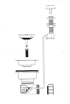 Spülenventil 6/4" ohne Überlauf Ø114 Abgang 360° drehbar