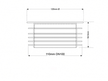 Abfluss / Verschluss, harte Kappe Ø110 / DN 100