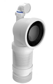 Flexible WC-Verbindung mit Ø32/40mm Zulauf, Quetschverschraubung