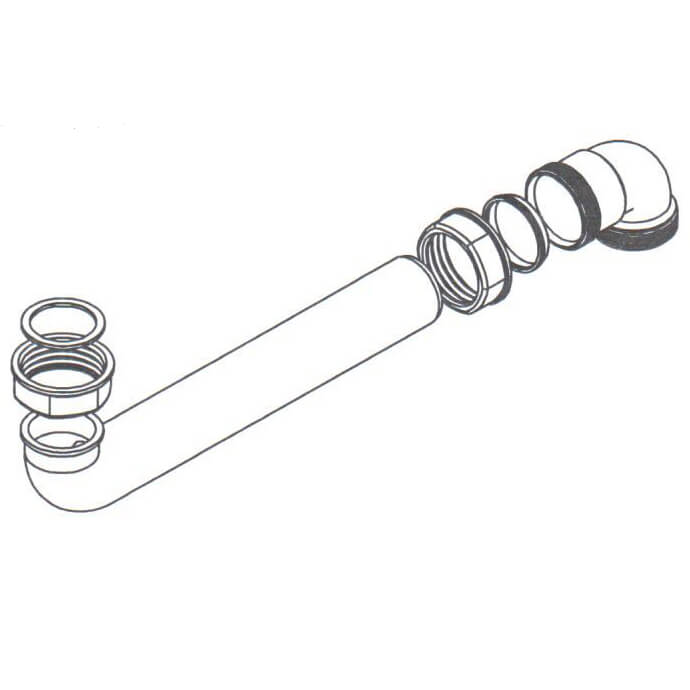 Laufen Variable Ablaufbogen - Verstellbarer WC-Abfluss 70-220 Mm | Kleiner Sprung Für Toiletten