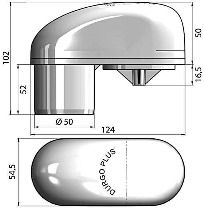 Durgo Belüftungsventil DN50 mm Abwasser Rohrbelüfter Belüfter