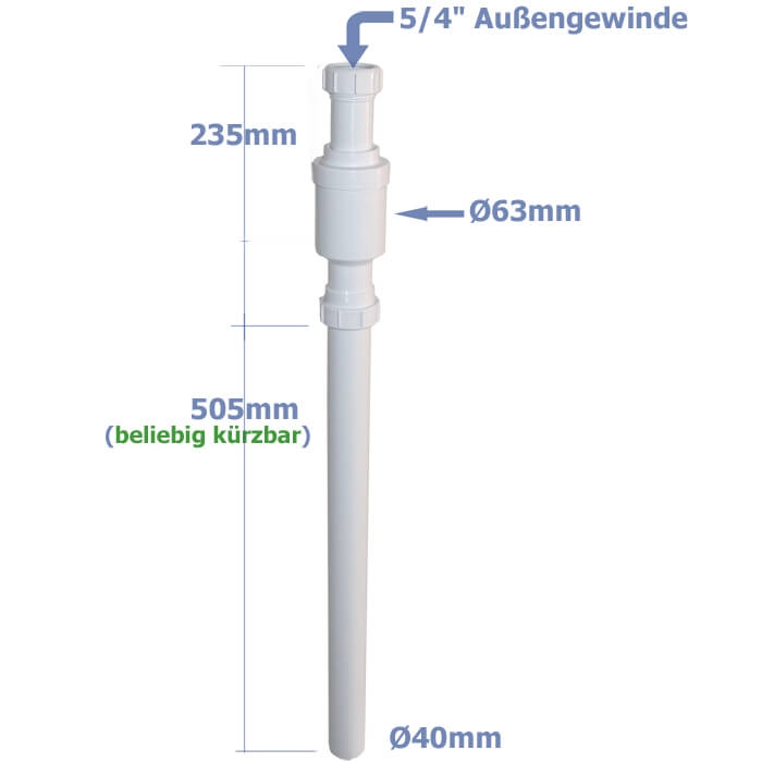 Siphon Anschluss 5/4