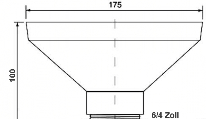 Trichter passend zu jedem 1 1/2 Zoll Sifon