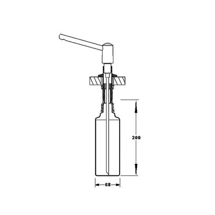 Design Einbau Seifenspender - Edelstahl rostfrei